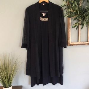 Woman’s 2 piece navy blue dress size 16